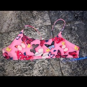 Butterfly Print Bathing Suit Top